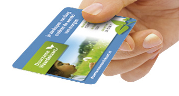duurzame waardekaart hand met kaart