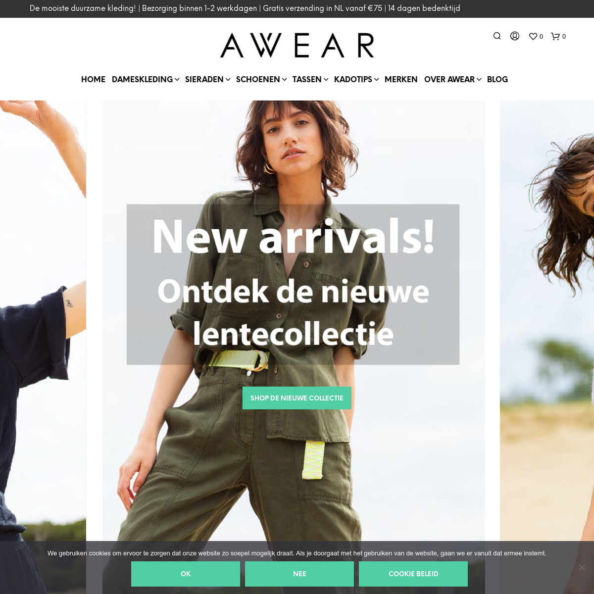 AWEAR Fair Fashion homepage