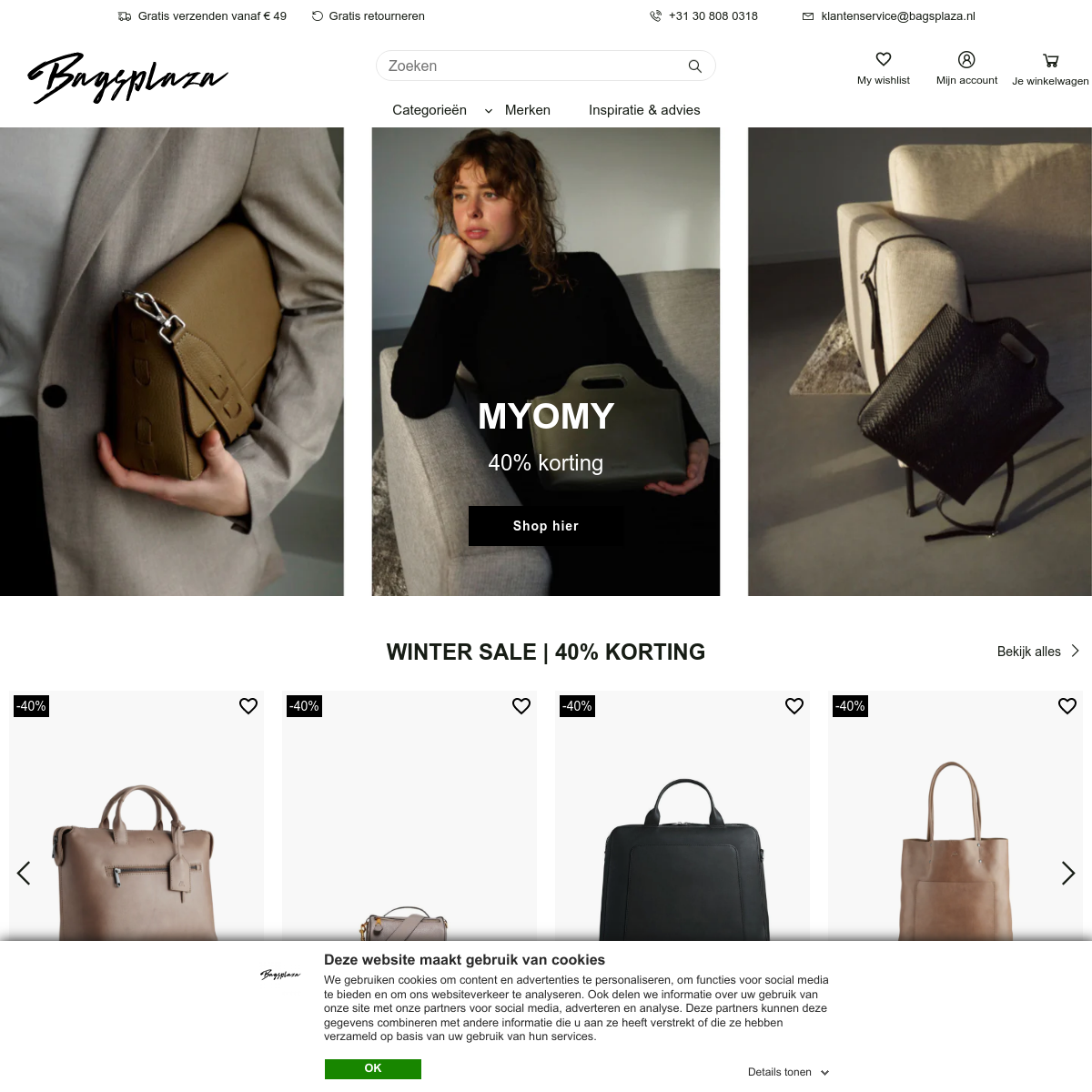 Bagsplaza homepage