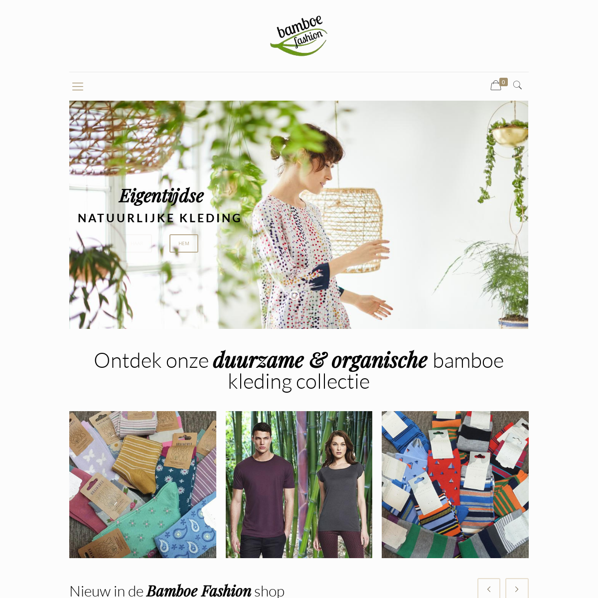 Bamboe Fashion homepage