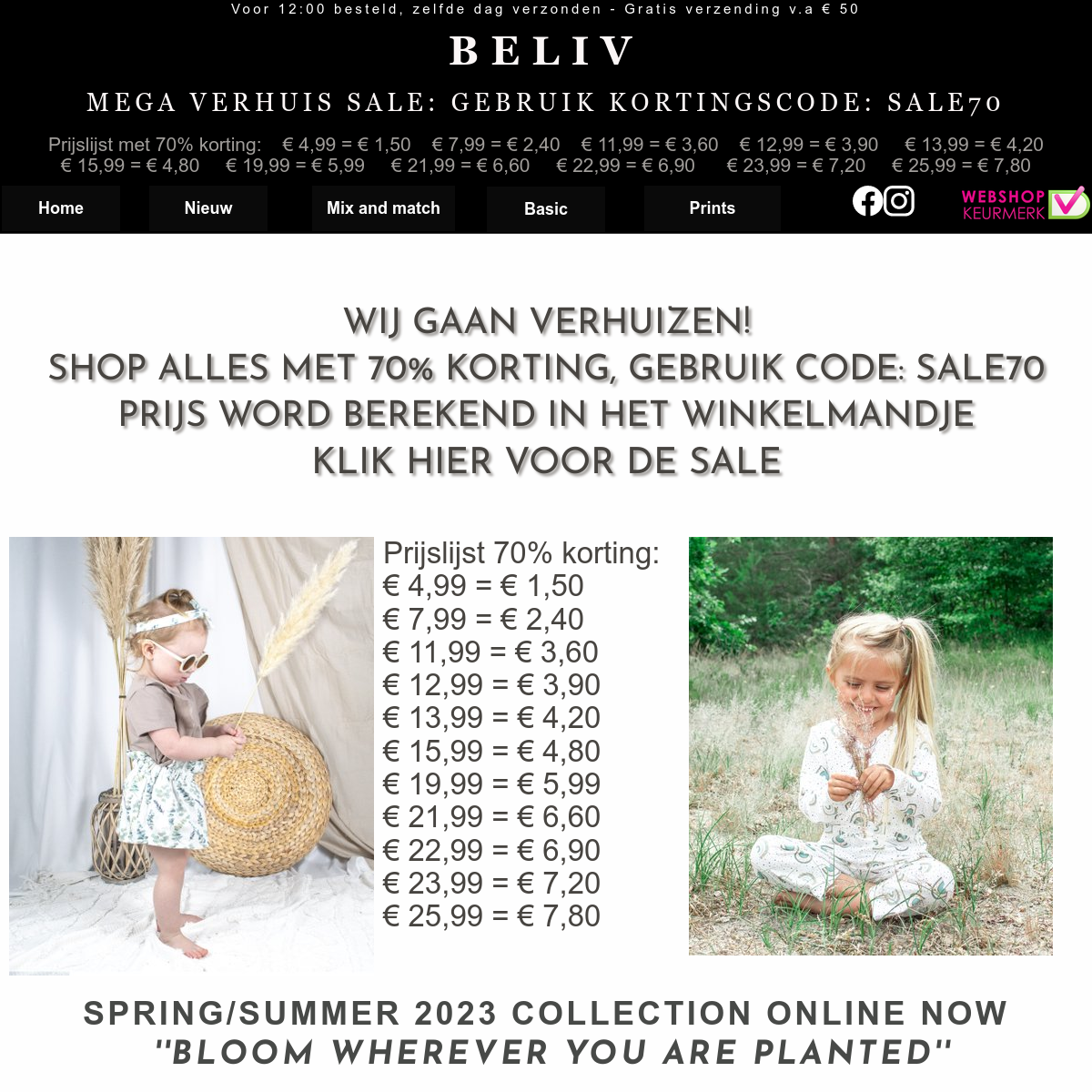 beliv.nl homepage